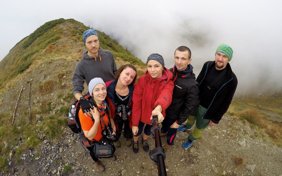 в походе в карпатах вместе с gopro