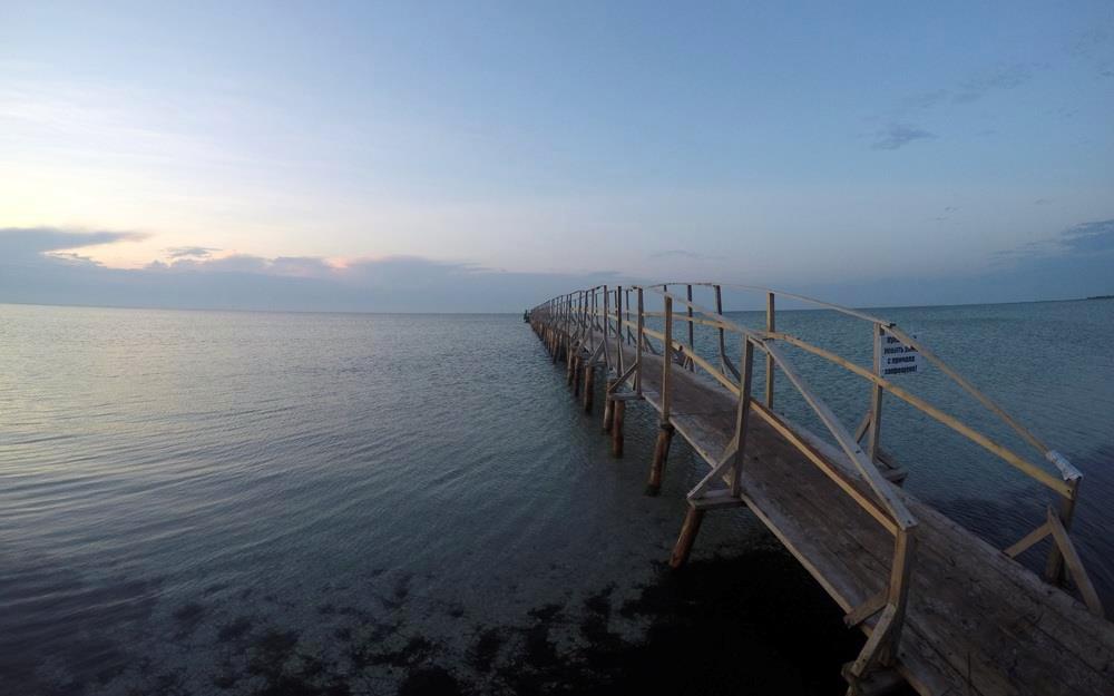 закат на море